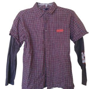 --- Brown Layered Shirt Boys Large (runs big)